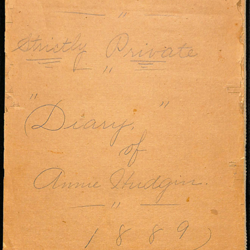 Annie Hudgin Diary, 1889