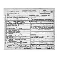 John H. Robinson Death Certificate