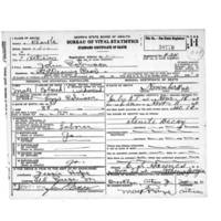 John Robinson Death Certificate