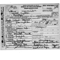 Camilla Singleton Death Certificate