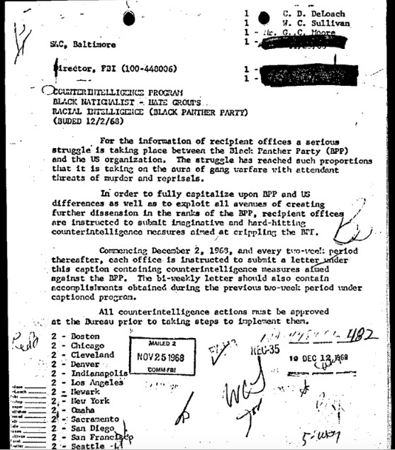 FBI COINTELPRO vault on the Black Panther Party