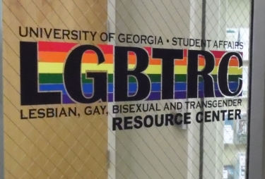 LGBT Resource Center door logo