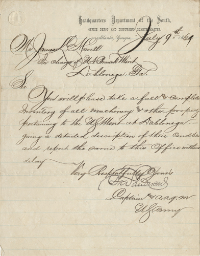 Letter, to James Howell, 9 July 1869