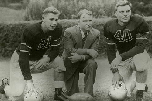 The leaders of the 1942 Bulldogs: Frank Sinkwich, Wally Butts, and 'Chief' Ruark