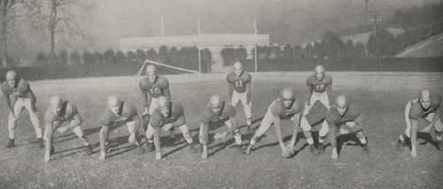 The Georgia Bulldog starting line-up against Georgia Tech, 1943