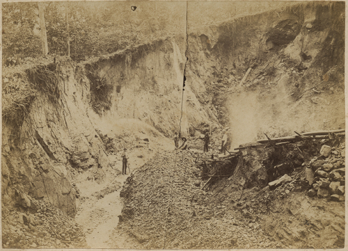 Photograph, Miners Participating in Hydraulic Mining, undated