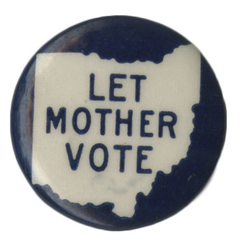 Button, “Let Mother Vote," Whitehead & Hoag Co., ca. 1910-1911
