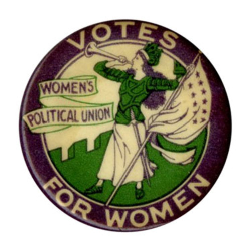 Button, "Votes for Women; Women's Political Union," Women's Political Union NYC, undated