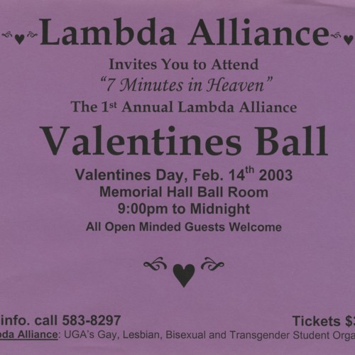 Lambda Alliance Valentines Ball poster