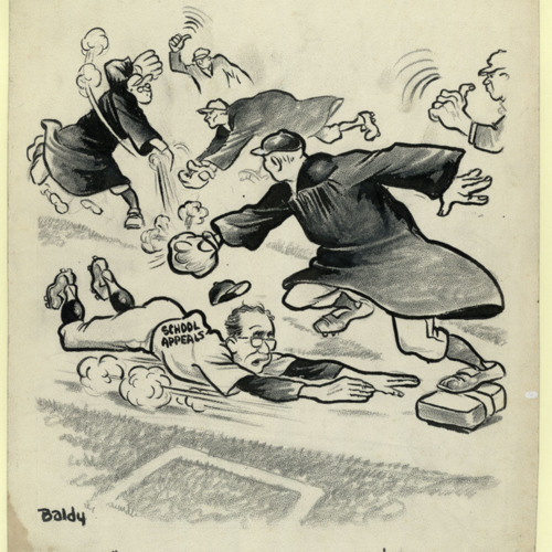 Cartoon, “--Bootle to Tuttle to Black --”, Clifford Baldowski, Atlanta Constitution, 1961 January 11