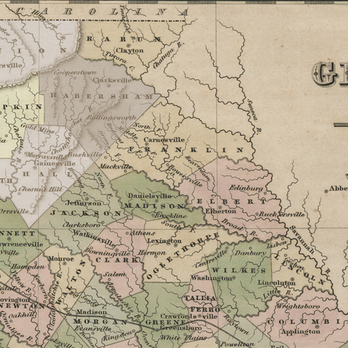 Map Selection, Georgia counties, 1838