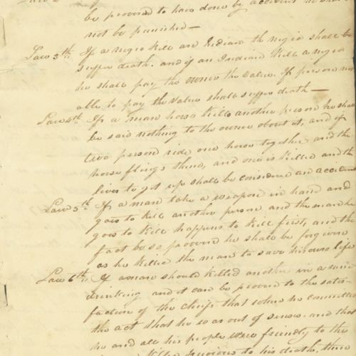 Page 1, Copy of the Laws of the Creek, January 7, 1825