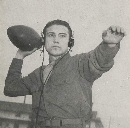 Georgia Bulldogs quarterback Johnny Cook posing in his U.S. Army uniform