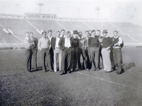 The 1942 Georgia Bulldogs in Rose Bowl Stadium, Pasadena, California